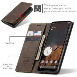 Luxury Retro Case for Google Pixel 9 Pro XL Multiple Card Slots Stand Function Phone Cover for Pixel 8 Pro 8A 7 Pro Leather