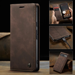 Luxury Retro Case for Google Pixel 9 Pro XL Multiple Card Slots Stand Function Phone Cover for Pixel 8 Pro 8A 7 Pro Leather