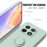 Liquid Silicone Case for Xiaomi 14T with Ring Holder & Silicone Lanyard, Shockproof Soft Phone Cover