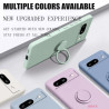 Liquid Silicone Case for Google Pixel 8 & Pixel 9 Pro XL | Finger Ring Stand Holder & Lens Protection Soft Phone Cover