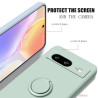 Liquid Silicone Case for Google Pixel 8 & Pixel 9 Pro XL | Finger Ring Stand Holder & Lens Protection Soft Phone Cover