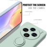 Liquid Silicone Case for Vivo X100 Pro & X90 Pro Plus | Shockproof Soft Phone Cover with Ring Holder & Silicone Lanyard