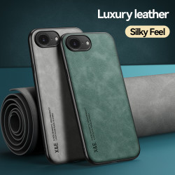 Luxury Leather Case for iPhone 16E | Shockproof Protective Cover with Magnetic Car Holder | 5G Phone Coque Fundas